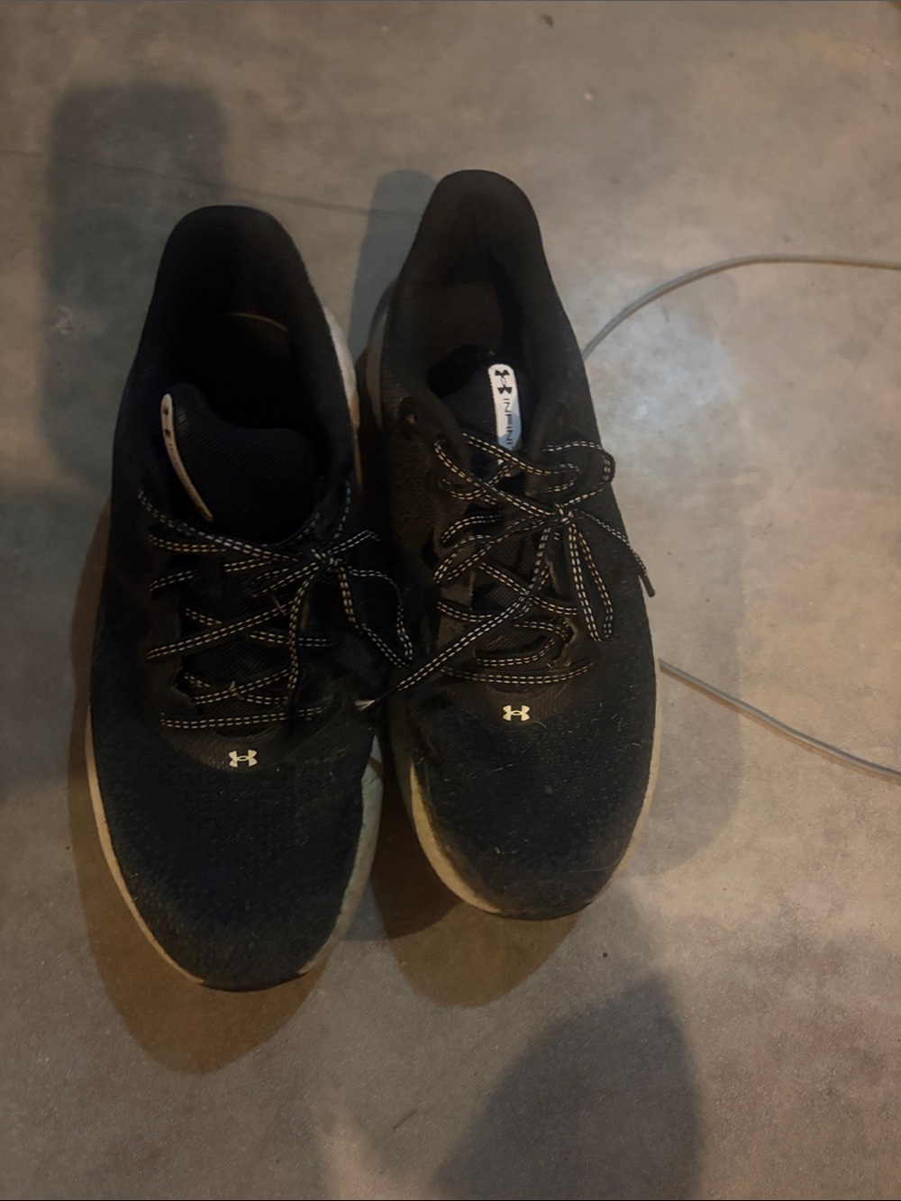 Under Armour Men’s Black Athletic Trainers with Subtle White Accents